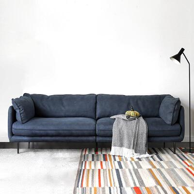 北欧表情NORHOR沙发客厅小户型布艺奶油风直排复中古极简极简风