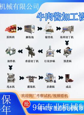 番茄牛肉酱灌装生产线猪肉酱灌装线香菇牛肉酱流水线辣酱加工设备