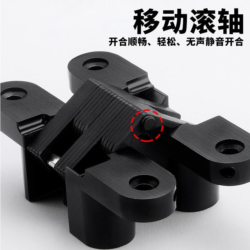 响震五金直藏折销叠门十字页铰链卡合式暗隐形佐致(收铰链锌合金
