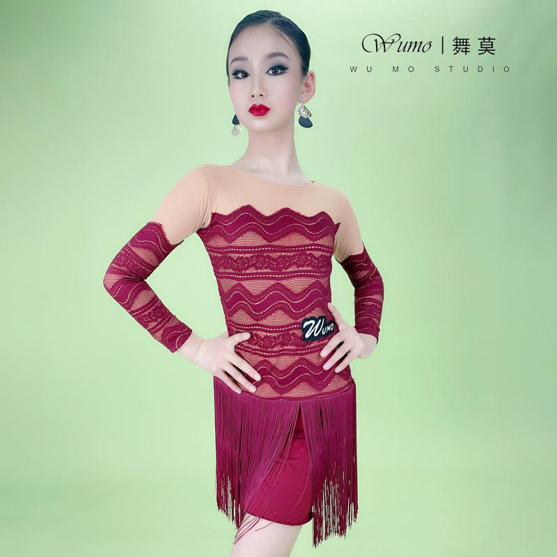舞莫舞服拉丁裙拉丁舞新款高档训练服女童成人修身专业班服演出服