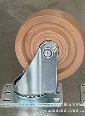 3寸45寸棕色轮耐推高温龙脚轮烤箱烤炉烘干尼房寸车3寸固定1轮子