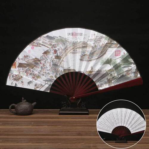 Chinese style gift Folding fan craftwork Creative souvenir