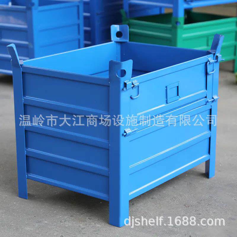 金属铁筐周转箱加厚板箱车间铁屑箱多功能物料重型仓储笼折叠铁框