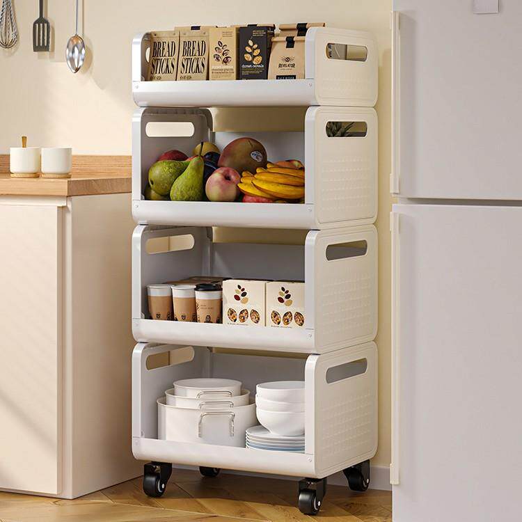 TidyHome厨房菜篮子置物架多层落地蔬菜收纳放菜蔬果小推车