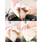 洗碗布厨房抹布不沾油不掉毛加厚竹纤维去油抹布吸水家用清洁