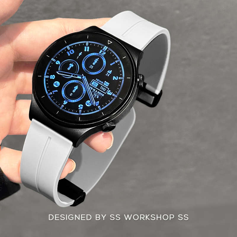 适用华为watch4手表4pro表带GT3/2透气磁吸硅胶运动荣耀夏天22mm