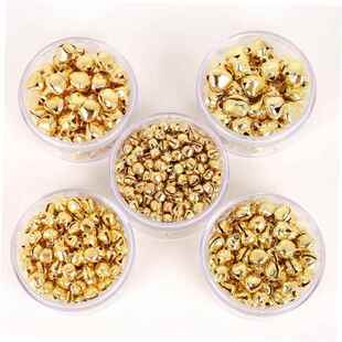 50-300Pcs Gold Jingle Bells Iron Pendants Hanging Christmas