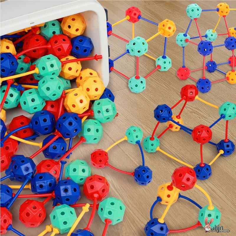 幼儿园桌面玩具儿童3一6岁益智小班男女孩3D百变插珠积木拼装颗粒