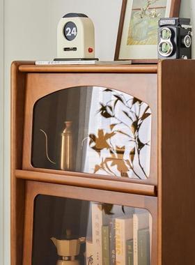 中古实木书柜客立柜杂柜收纳储物KZY志柜日式落地柜玻厅璃展示简