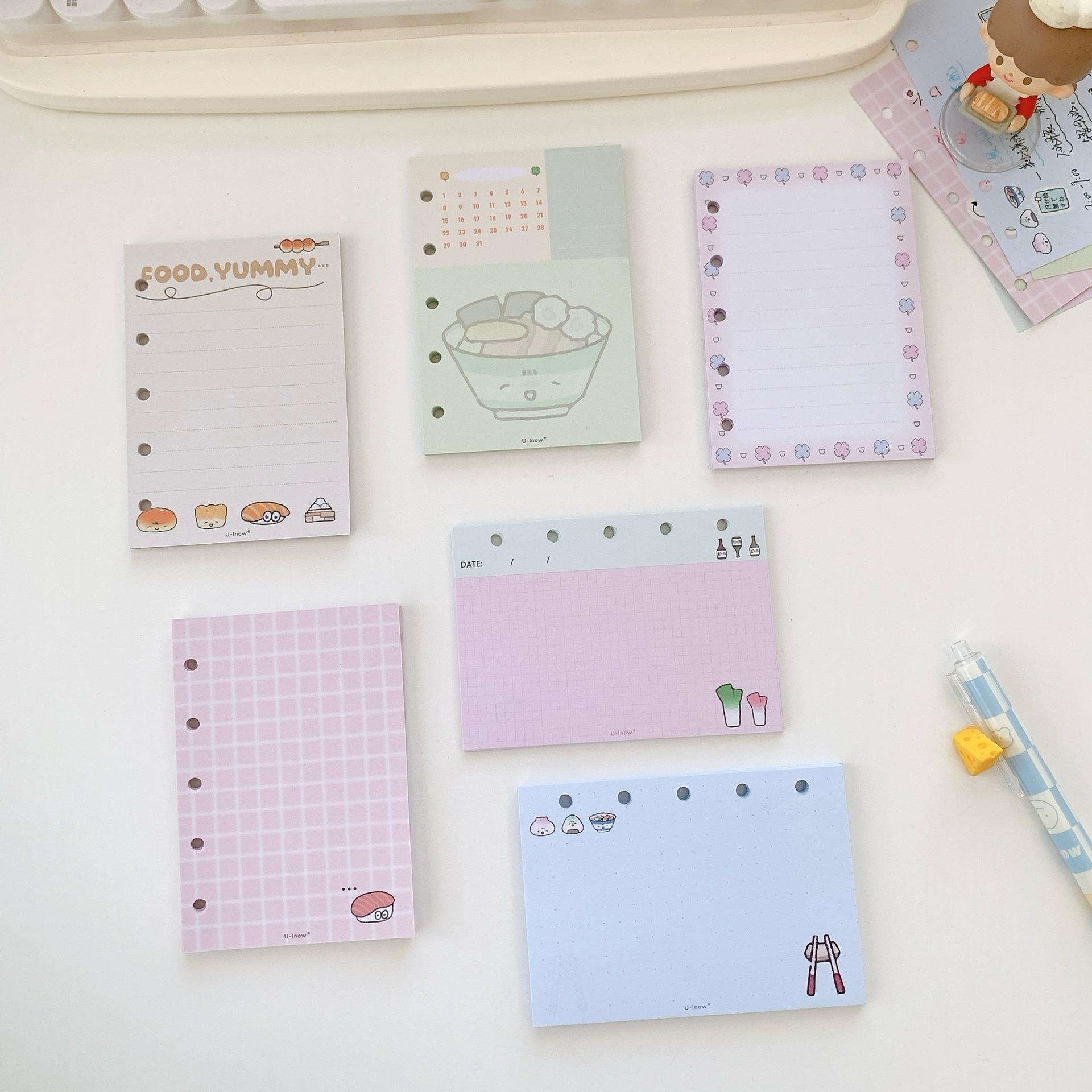 日系古早风M5美食内页替换替芯可爱卡通手帐拼贴装饰便签本子
