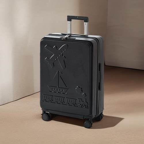 高档前开口深仓行李0箱2寸25新款多功能大容量侧杆开 盖旅行 箱登