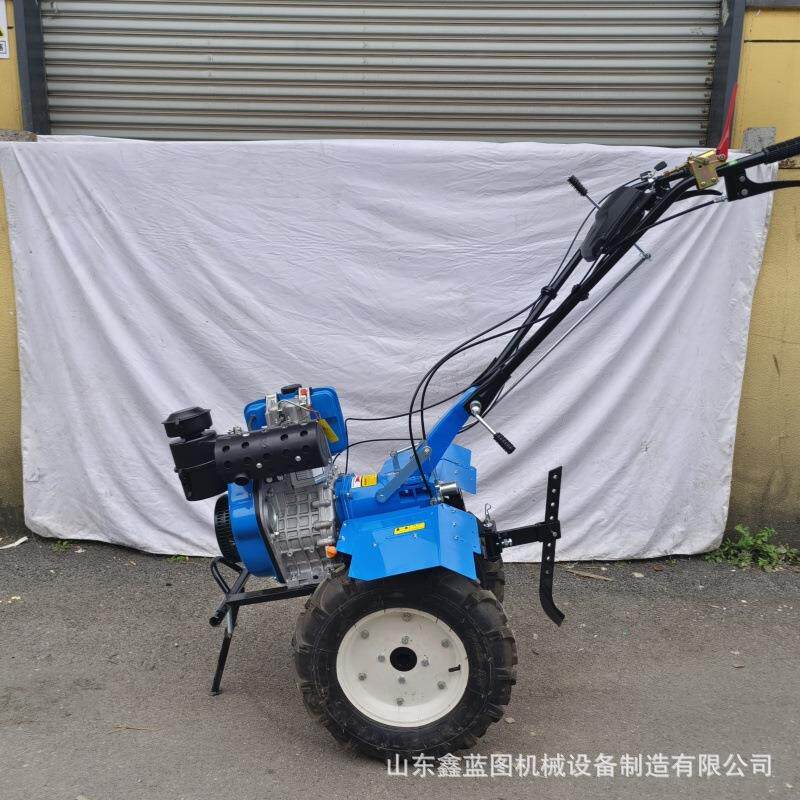 两驱直连柴油微耕机家用小型旋耕犁地机菜园地松土除草开沟起垄机