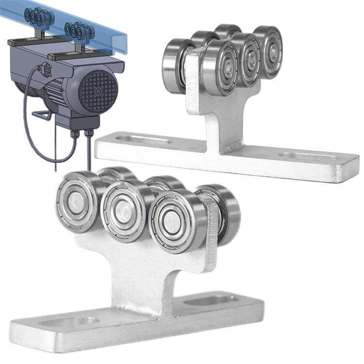 承重型吊轮推拉滑轮轨道五金型滑轮组件 rolley