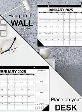 2025-2026 Calendar 18 Months Large Academic Desk Calendar Ru