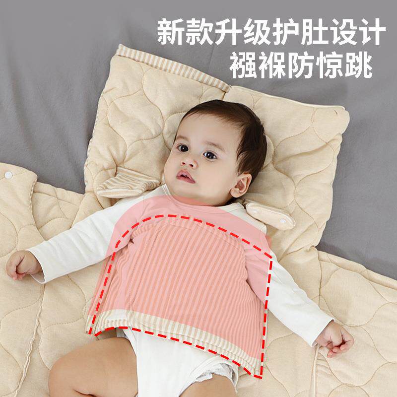 婴儿春秋宝宝睡袋薄款夏季彩棉四季通用款纯棉新生秋冬儿童防踢被