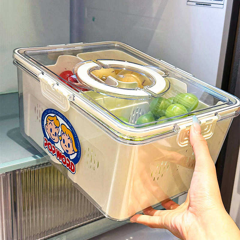 原田治水果保鲜盒食品级春游野餐密封收纳盒手提食物分格储存盒,餐饮具,保鲜盒,淘宝优惠券,粉丝福利购,淘宝优惠卷