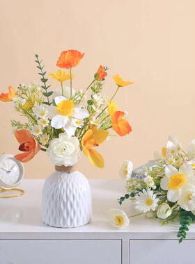 2023新款花束假花插花花艺摆件客厅餐桌装饰花电视柜摆设