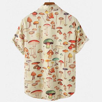 , Color Elements, Mushroom Pattern, 3d Print Button, 5xl Top