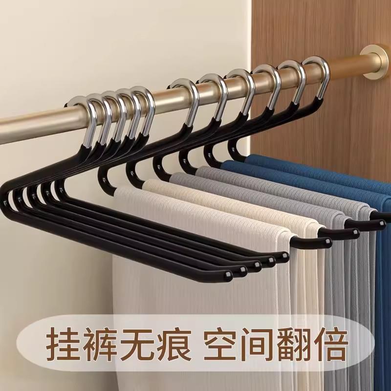 日本鹅型裤架挂裤子专用衣架家用无痕裤夹防滑多功能衣柜收纳