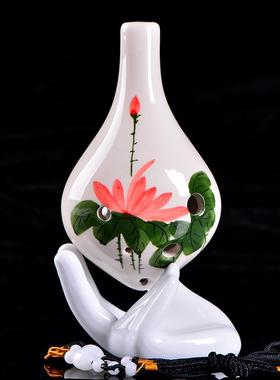 高档zeor陶笛6陶孔ac绘调 六孔笛中音C调手初学乐器包邮