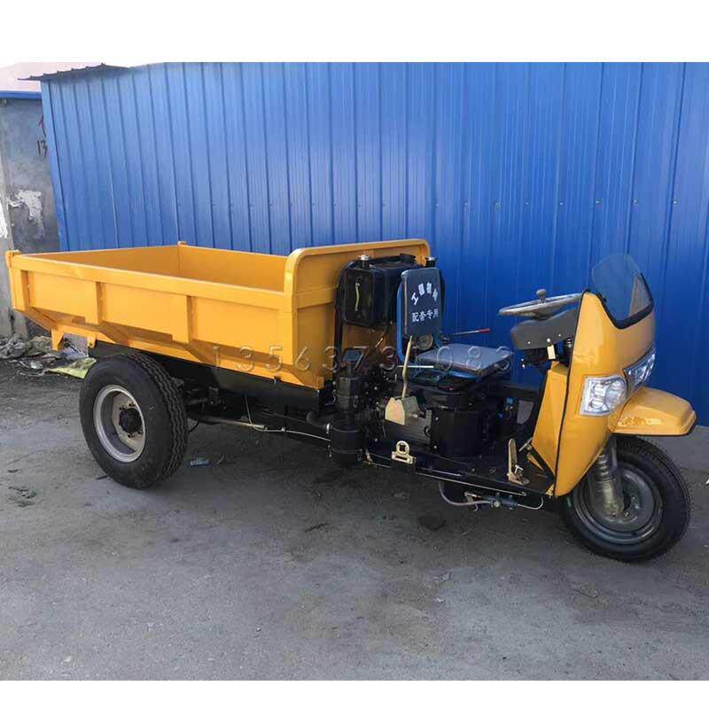 工地电启动三轮车 柴油液压自卸翻斗车 柴油农用三轮车三轮蹦蹦车
