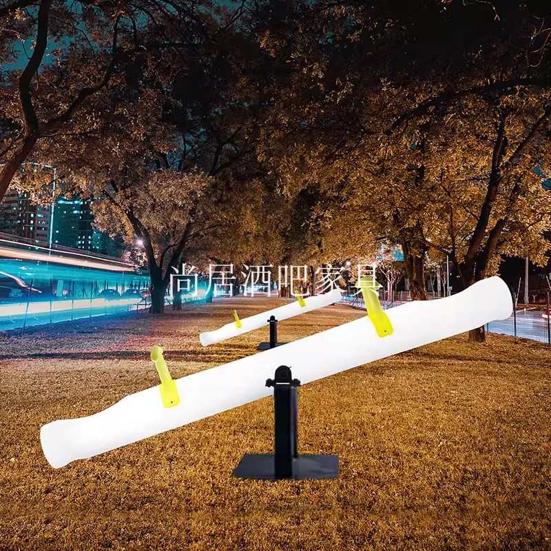 发光跷跷板户外防水广场公园网红游乐设备游乐园儿童七彩互动玩具