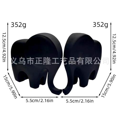 跨境双生大象树脂工艺品树装饰摆件家居办公装饰品twin Elephant