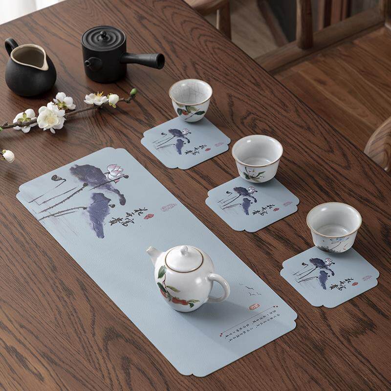 榜盛茶席垫子功夫茶具配件泡茶工具高端干泡新中式桌旗防水茶垫布