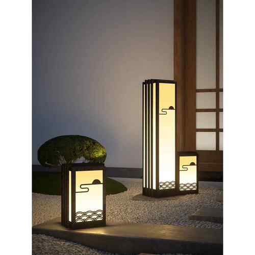 太阳能户外新中草式草坪防水庭院柱灯头家用花园景wzz003观地落地