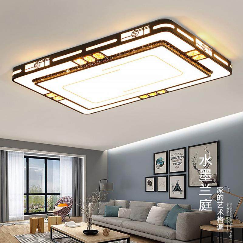 e2KXJ025新款客中厅灯吊灯现代简约大气新式ld顶吸灯长方形卧室灯