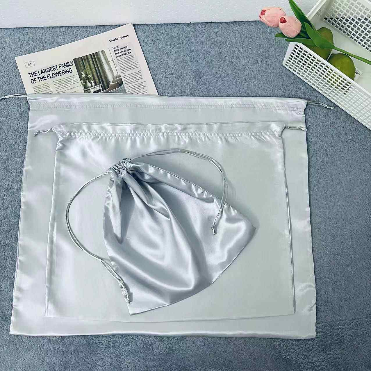 抽绳收纳袋大小号色丁包包防尘袋鞋子衣服旅行李箱分类整理束口袋