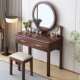 中实木梳妆台新中简式 约乌金木化妆带桌高端882轻奢妆台镜古风带