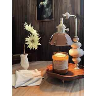 香薰灯熔蜡灯铃兰蜡烛无火卧室床头台灯香氛高端氛围礼品熔烛灯