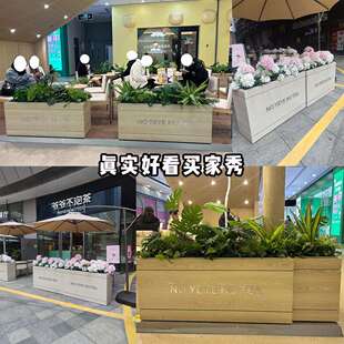 箱不锈215钢户花组合广楼场外售部铁艺花坛隔断花槽商业街道树箱
