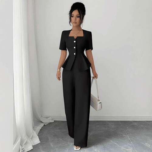 New French Fashion Set for Women Spring Summer Slimming