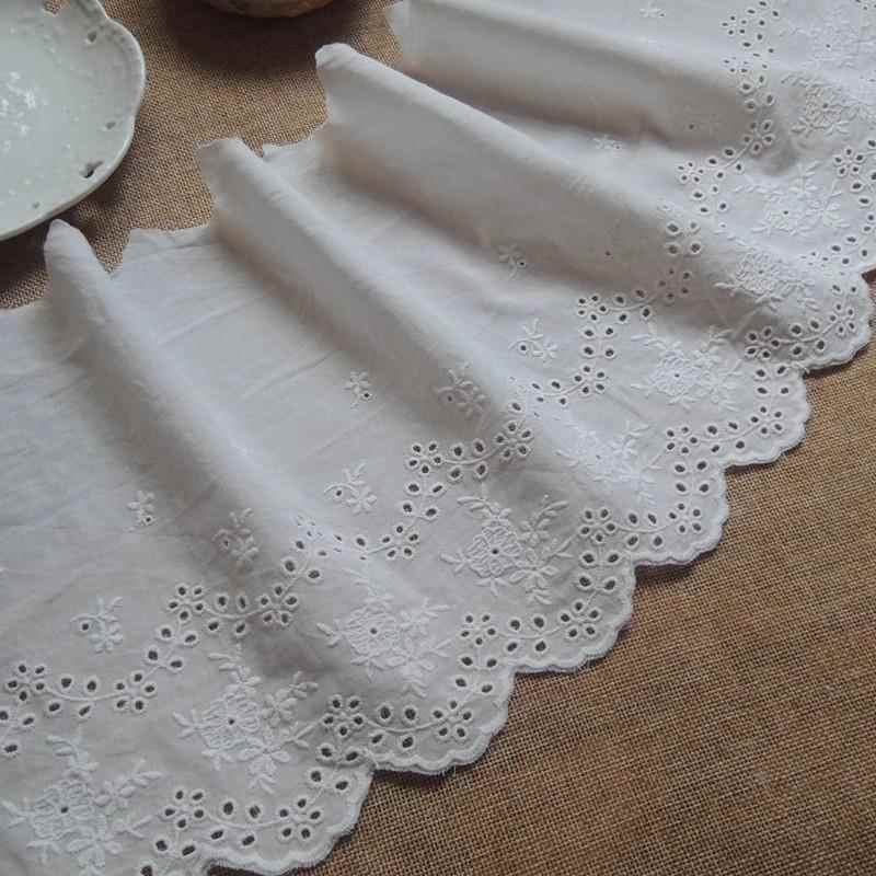 棉布花边纯棉蕾丝边diy衣服装饰辅料全棉白色宽20