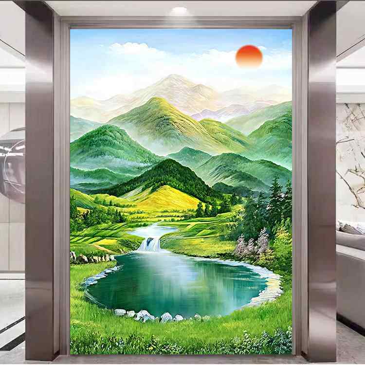 聚宝盆山水画 画巨人山背有靠山办公室玄关过道聚财招财装饰画 画,个性定制/设计服务/DIY,写真/海报印制,淘宝优惠券,粉丝福利购,淘宝优惠卷
