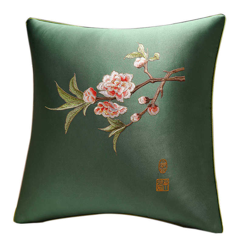 新中式沙发客厅抱枕轻奢高级感床上靠背垫腰枕靠枕含芯靠垫套腰靠