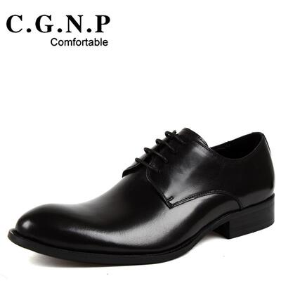 正品头层牛皮男皮真鞋 英伦尖头男欧版鞋 透气皮商务正装单鞋士子