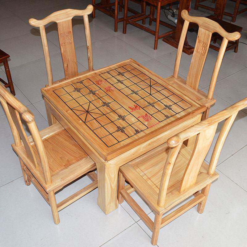 棋盘桌实木象棋培训班围棋桌教学生五子新中式多功能飘窗双面家用
