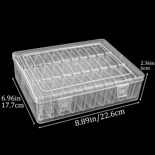 塑透明防尘.5盒小方盒305格料桌详情询问面透明收纳家用分类杂物