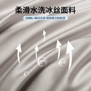 丝笠被套被罩床轻冰床品夏季 奢真150x200x230非水洗天单件丝单人