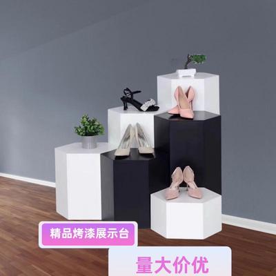 六边形木质精品烤漆展示台智能锁商品无人机摆件展台支持定制发光