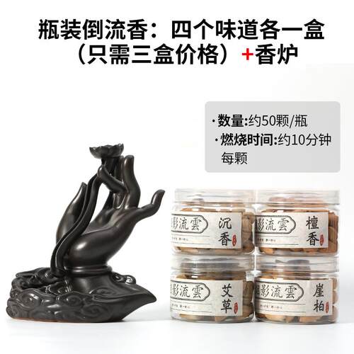 正品倒流香香创意摆沉件陶瓷檀香炉家用茶道室内香炉檀香倒流薰炉