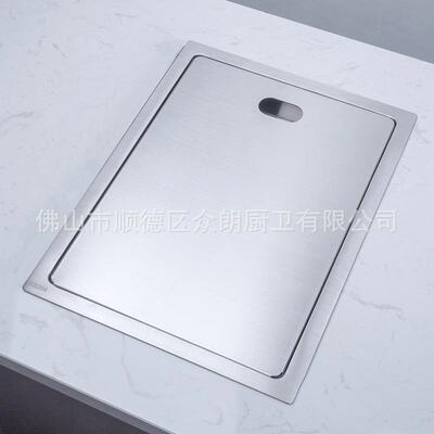 新品304不锈钢带盖板隐藏式水槽带龙头吧台洗碗槽盆3243套装
