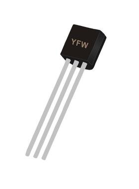 功率三极管 S9014 TO-92封装印字 YFW S9014 YFW/佑风微
