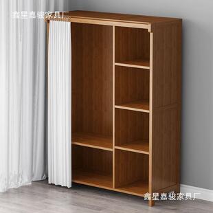 家用卧室现代简约实木出衣橱衣租房用衣柜推拉门SSU简易柜柜子储