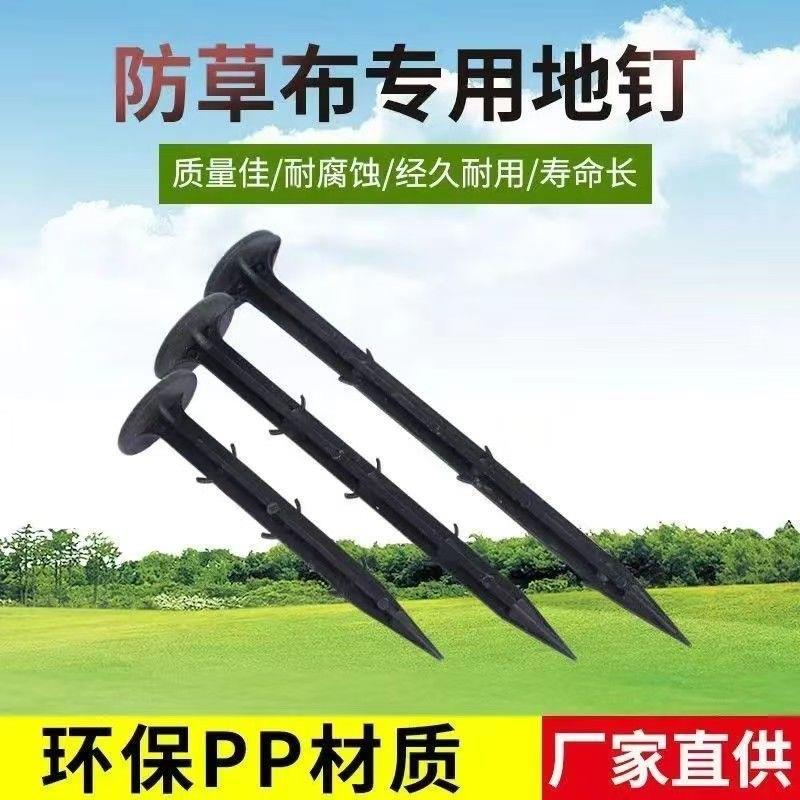 加粗加大黑色塑料地钉新型大鹏农用地钉防除草布钉子加厚