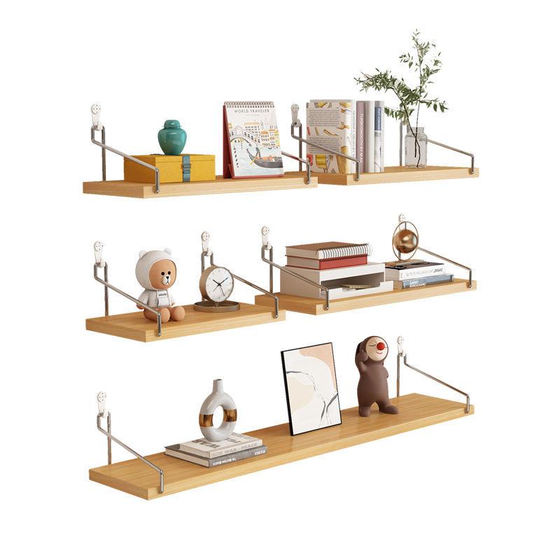 免打孔墙上置物架客厅墙面卧室花盆收纳架墙壁挂式隔板路由器架子