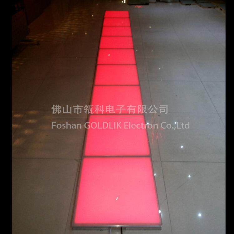 厂家直销 感应发光地砖 led玻璃地板 户外 防水 广场